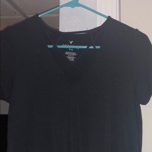 american eagle soft and sexy cut out front shirt